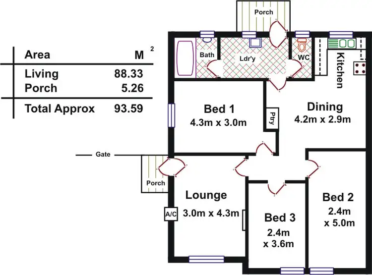 Floorplan of Homely house listing, 12 Midlow Rd, Elizabeth Downs SA