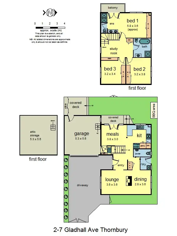 Floorplan of Homely house listing, 2/7 Gladhall Ave, Thornbury VIC