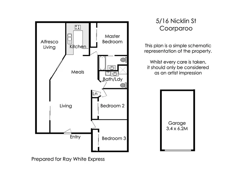 Floorplan of Homely unit listing, 5/16 Nicklin St, Coorparoo QLD