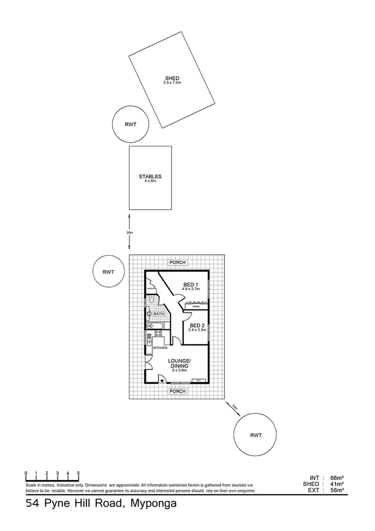 Floorplan of Homely house listing, 54 Pyne Hill Rd, Carrickalinga SA