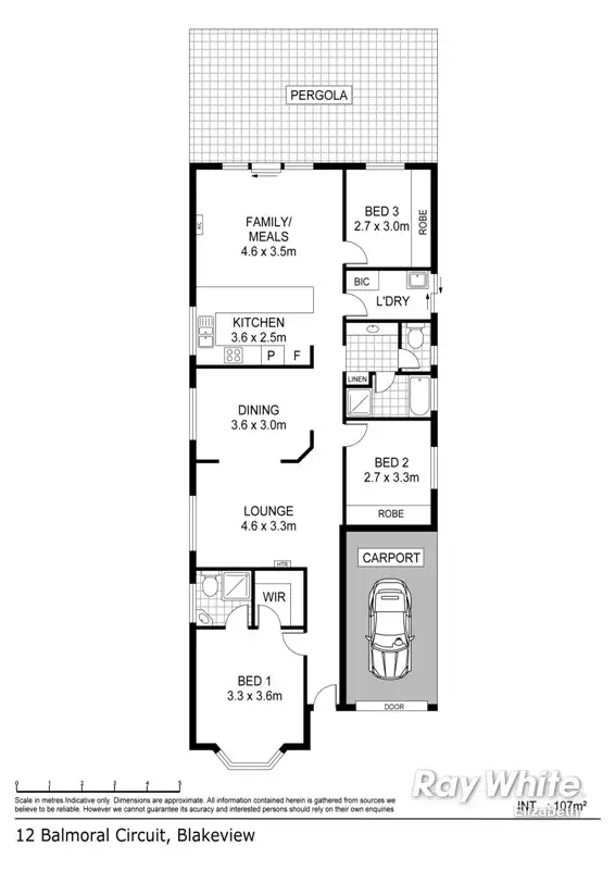 Floorplan of Homely house listing, 12 Balmoral Cct, Blakeview SA