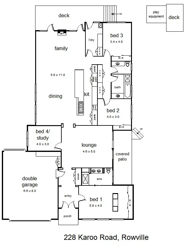 Floorplan of Homely house listing, 228 Karoo Rd, Rowville VIC
