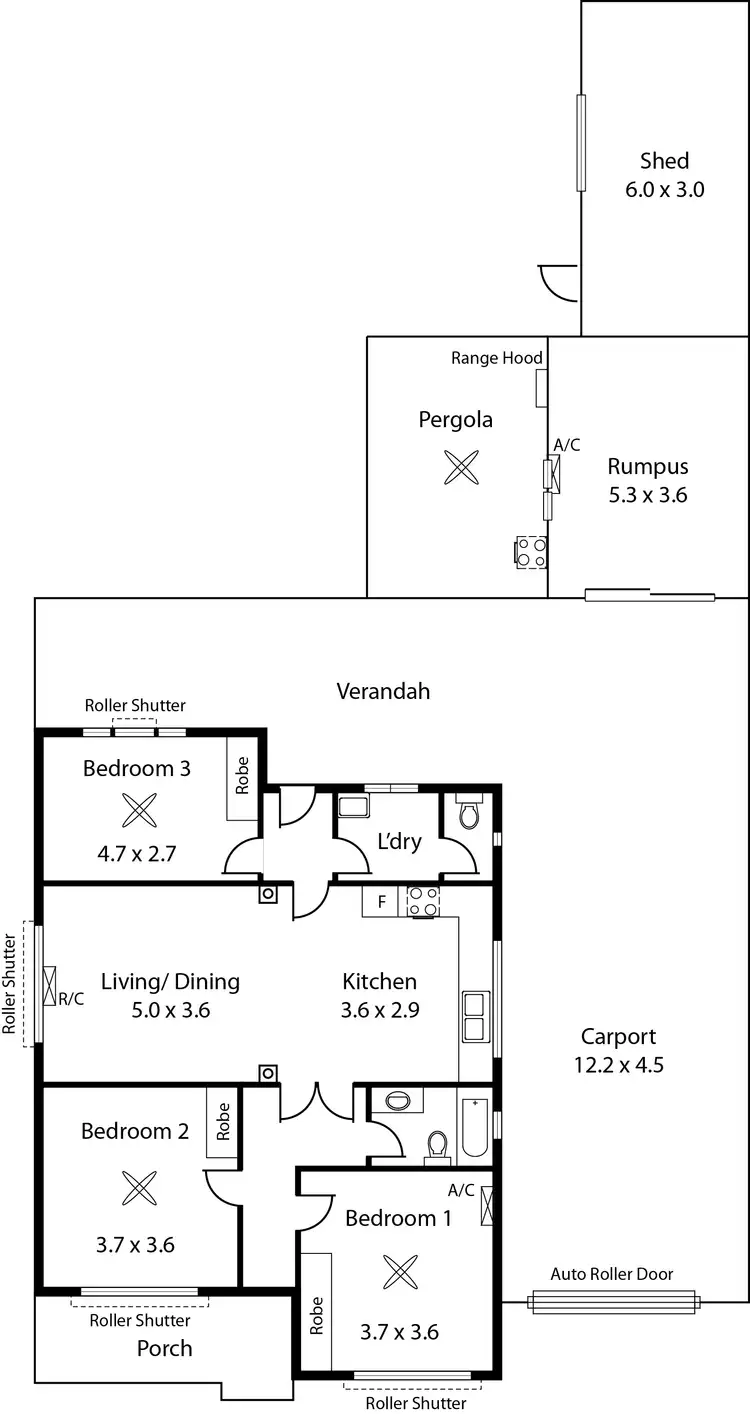 Floorplan of Homely house listing, 24a Denton St, Hendon SA