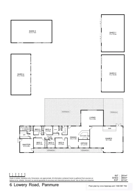 Floorplan of Homely house listing, 6 Lowrey St, Panmure VIC