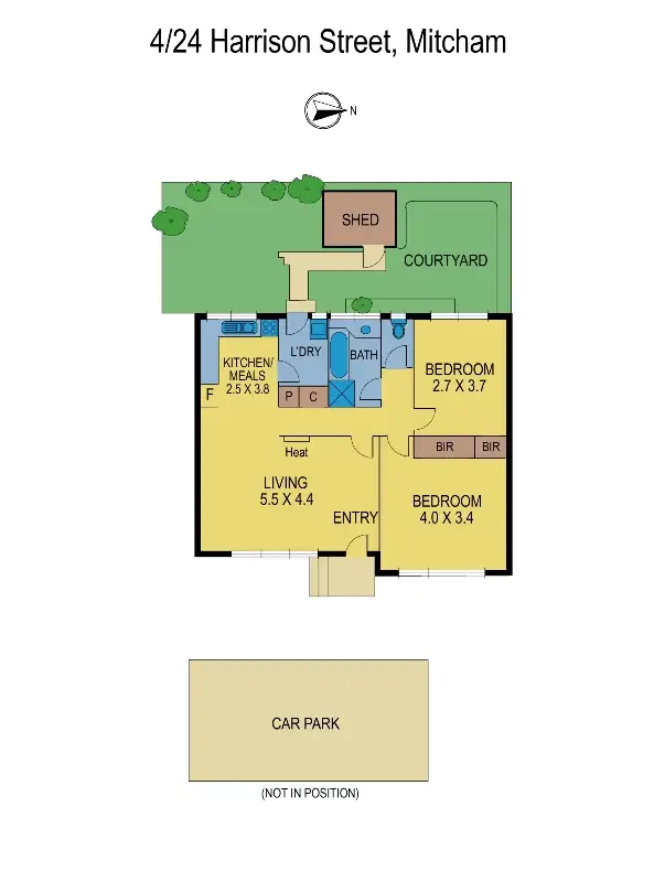 Floorplan of Homely unit listing, 4/24 Harrison St, Mitcham VIC