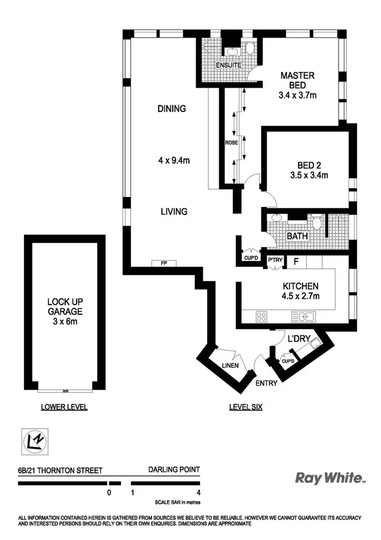 Floorplan of Homely apartment listing, 6B/21 Thornton St, Darling Point NSW