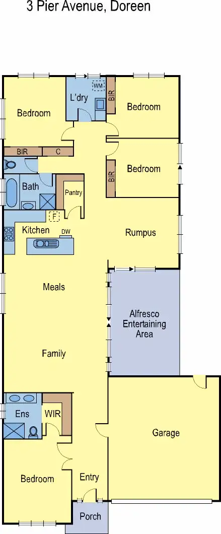 Floorplan of Homely house listing, 3 Pier Ave, Doreen VIC