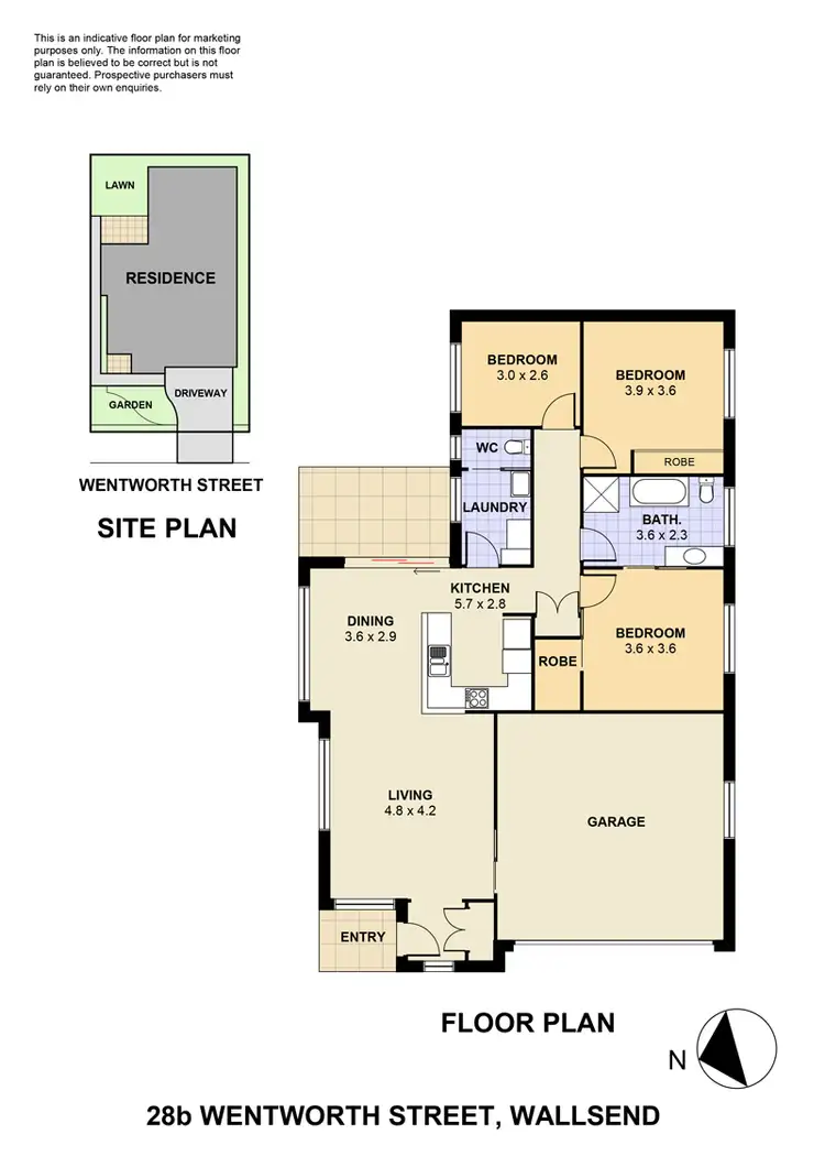 Floorplan of Homely house listing, 28b Wentworth St, Wallsend NSW