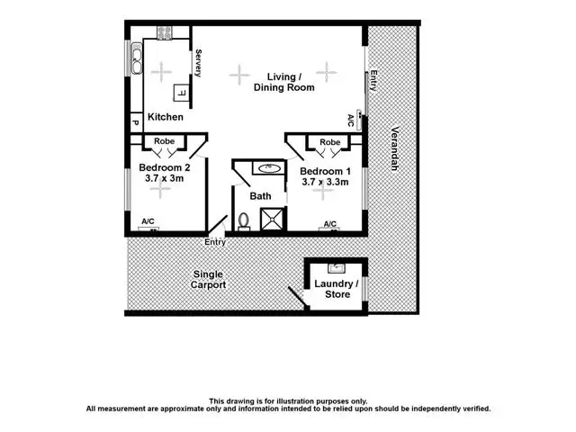 Floorplan of Homely unit listing, 7/22 Carnoustie Cct, Marrara NT
