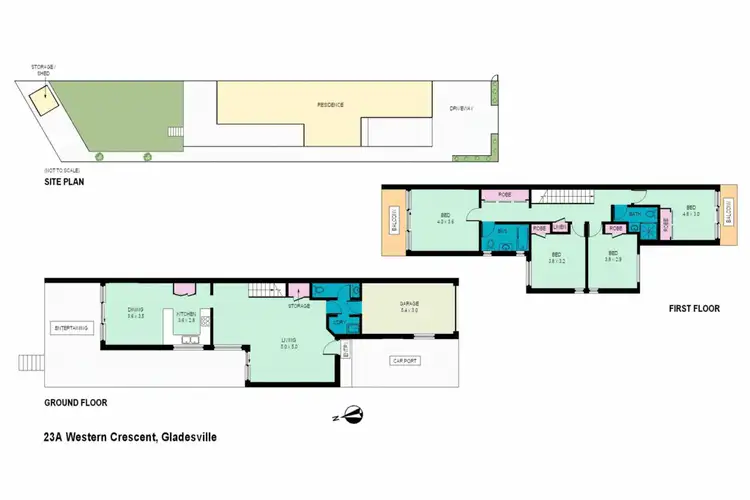 Floorplan of Homely townhouse listing, 23a Western Cres, Gladesville NSW