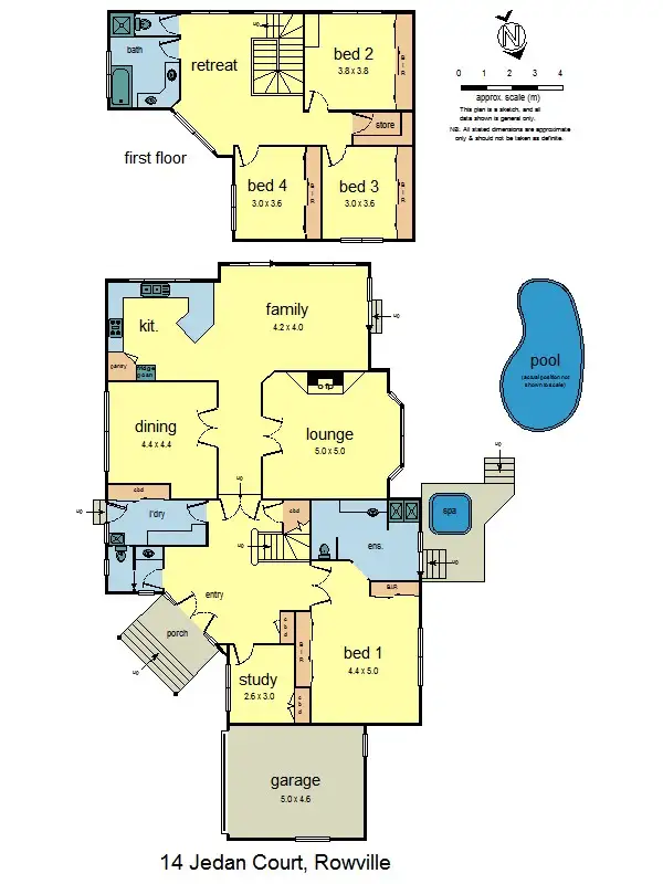 Floorplan of Homely house listing, 14 Jedan Ct, Rowville VIC