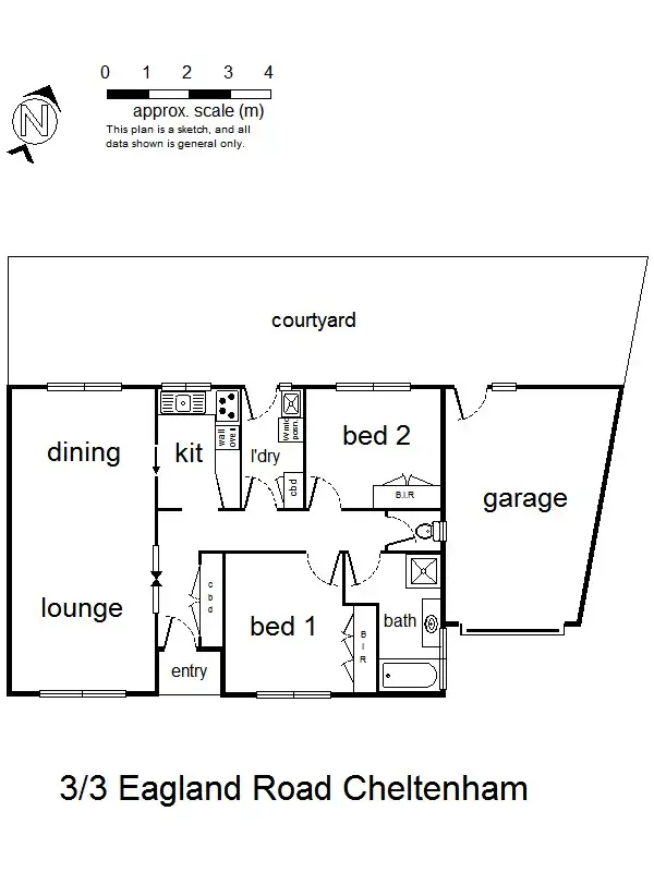 Floorplan of Homely unit listing, 3/3 Eagland Rd, Cheltenham VIC