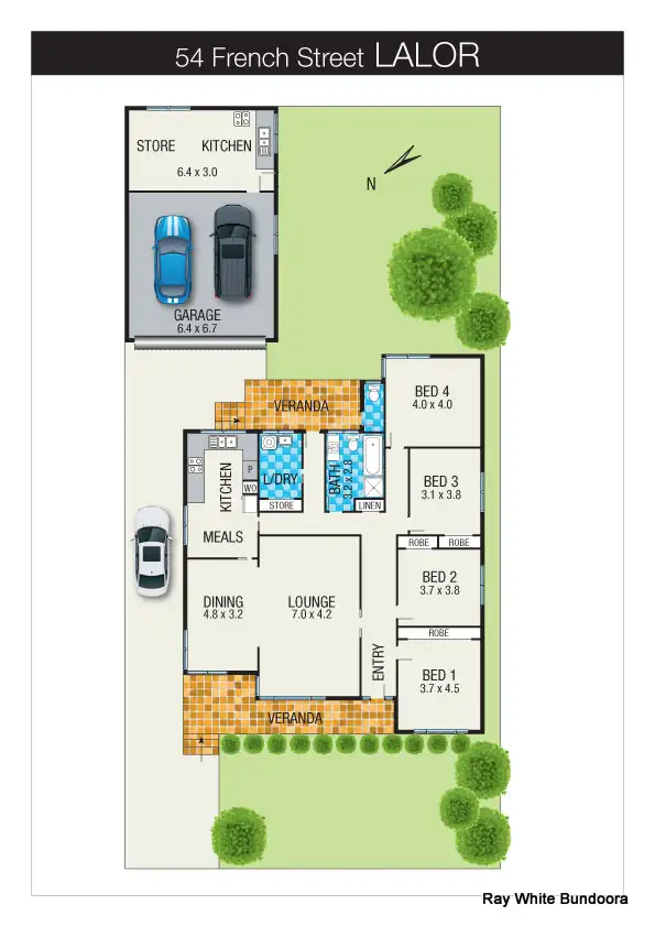 Floorplan of Homely house listing, 54 French St, Lalor VIC