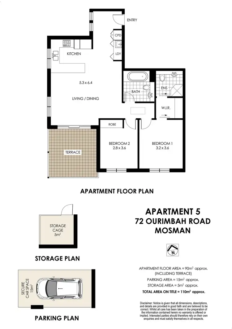 Floorplan of Homely apartment listing, 5/72 Ourimbah Rd, Mosman NSW