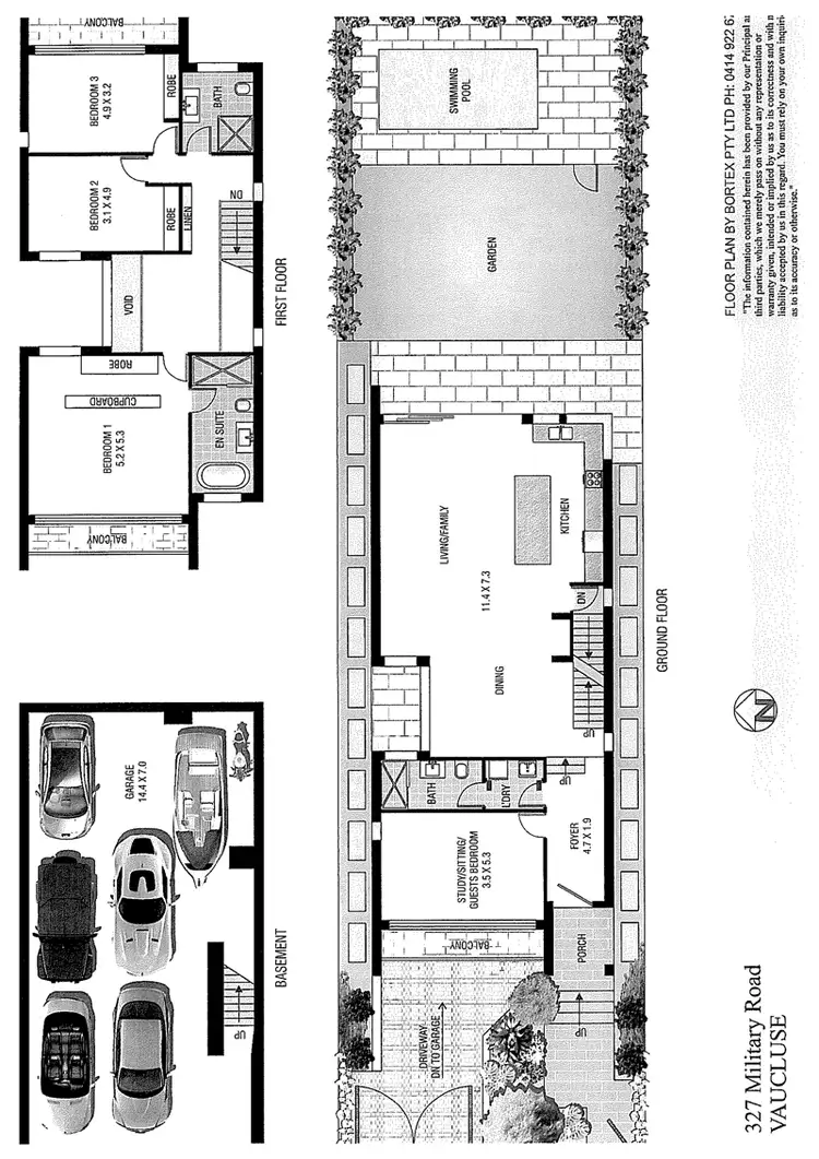 Floorplan of Homely house listing, 327 Military Rd, Vaucluse NSW