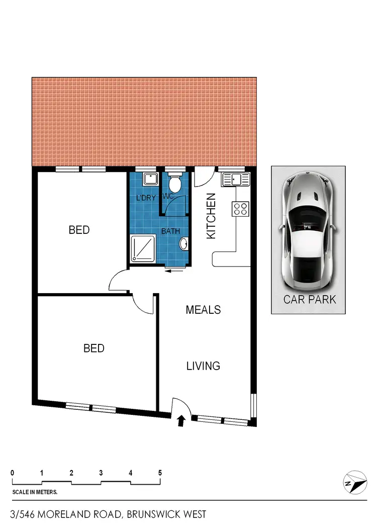 Floorplan of Homely apartment listing, 3/546 Moreland Rd, Brunswick West VIC