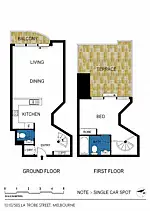 Floorplan of Homely apartment listing, 1010/585 La Trobe St, Melbourne (CBD) VIC