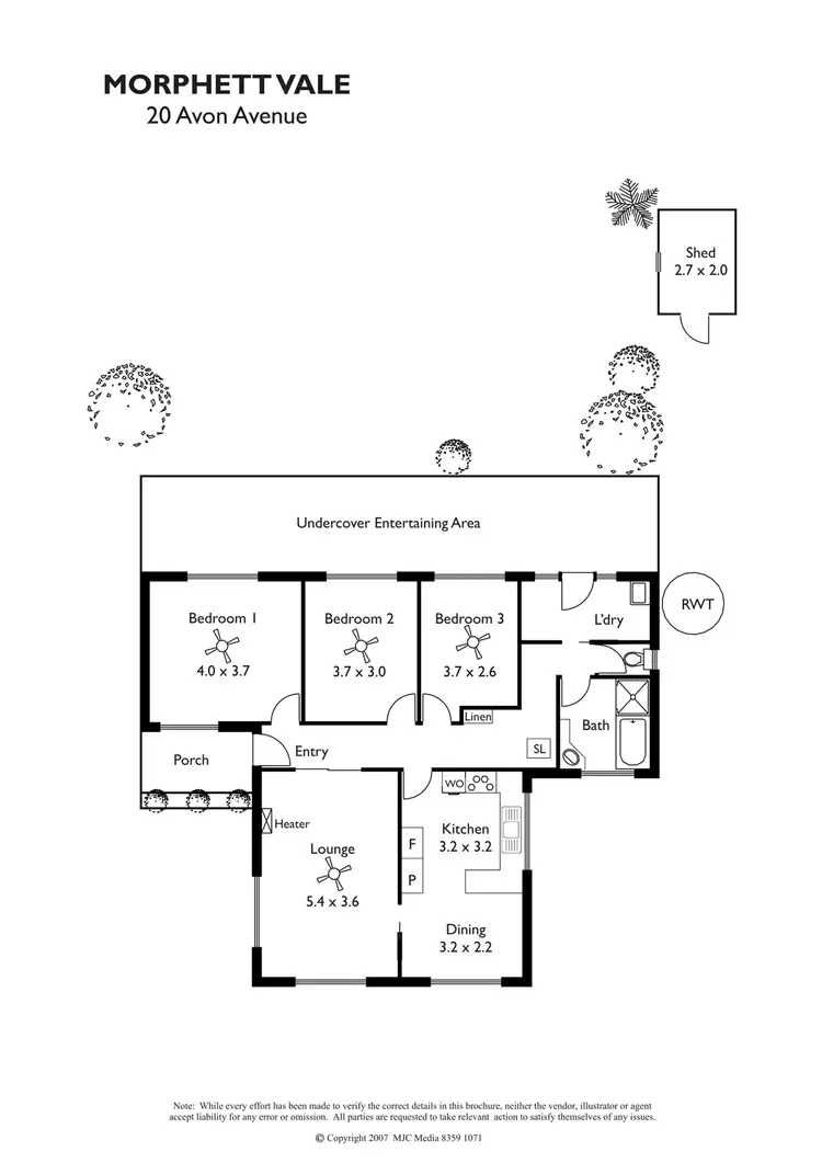 Floorplan of Homely house listing, 20 Avon Ave, Morphett Vale SA