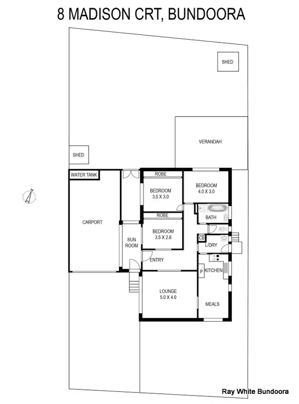 Floorplan of Homely house listing, 8 Madison Ct, Bundoora VIC
