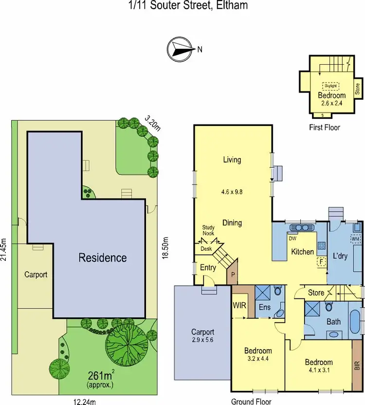 Floorplan of Homely unit listing, 1/11 Souter St, Eltham VIC