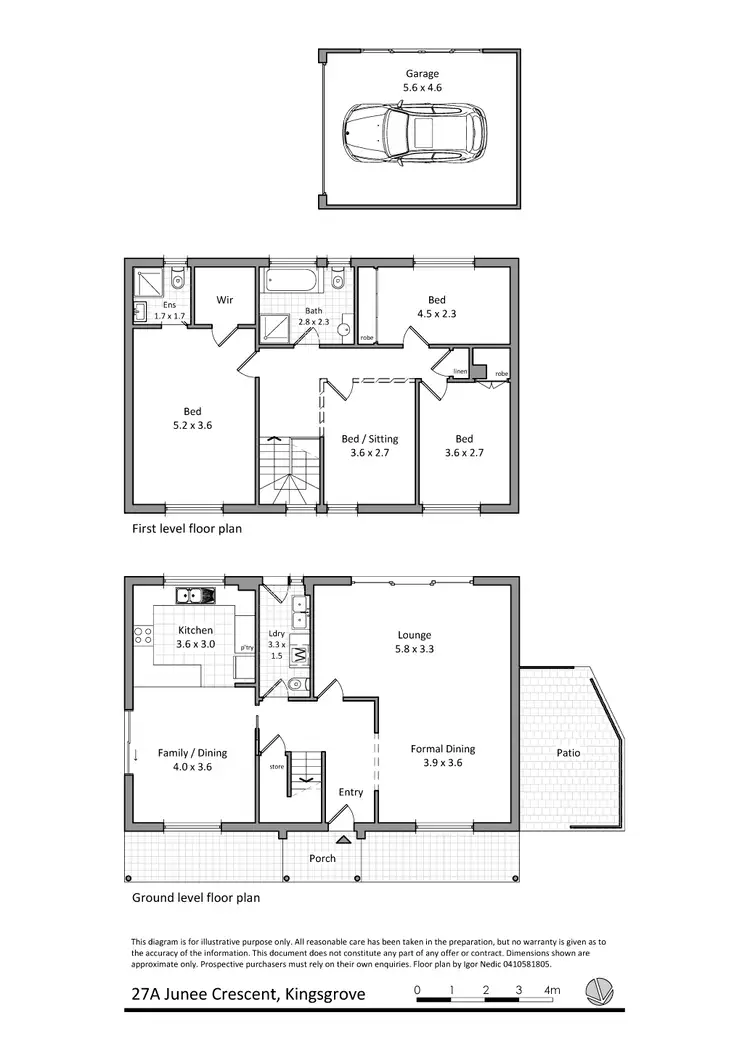 Floorplan of Homely house listing, 27A Junee Cres, Kingsgrove NSW