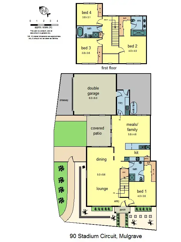 Floorplan of Homely house listing, 90 Stadium Cct, Mulgrave VIC