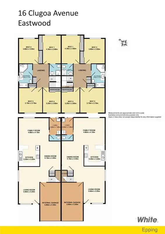 Floorplan of Homely other listing, 16A and 16B Culgoa Ave, Eastwood NSW