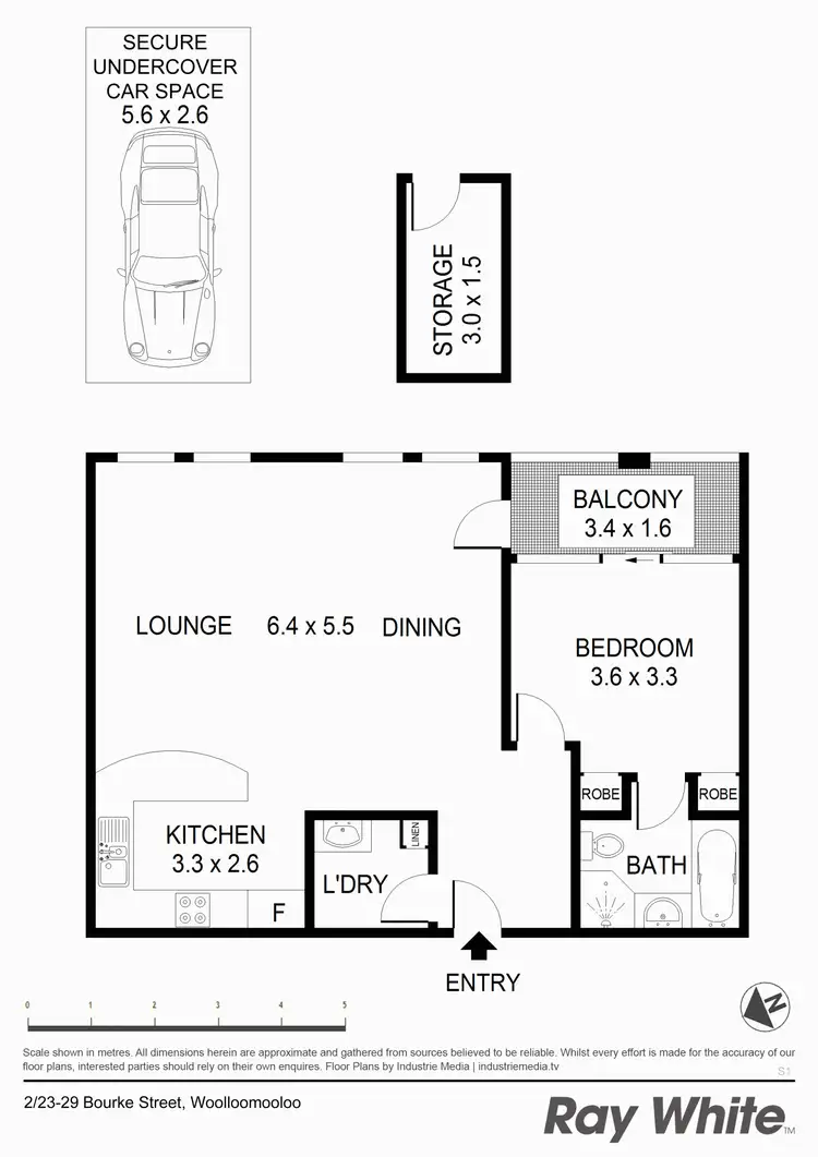 Floorplan of Homely apartment listing, 2/23-29 Bourke St, Woolloomooloo NSW