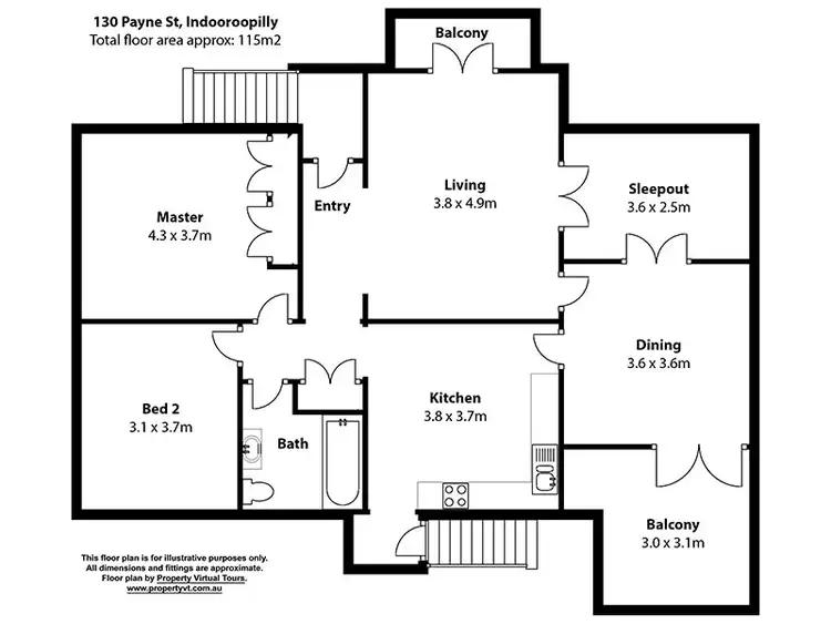 Floorplan of Homely house listing, 130 Payne St, Indooroopilly QLD