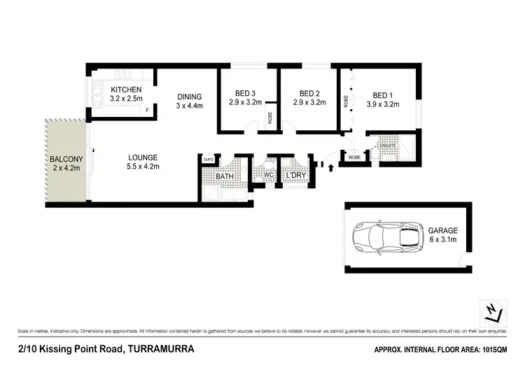 Floorplan of Homely apartment listing, 2/10 Kissing Point Rd, Turramurra NSW