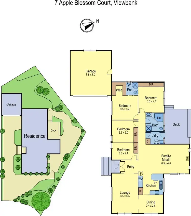Floorplan of Homely house listing, 7 Appleblossom Ct, Viewbank VIC