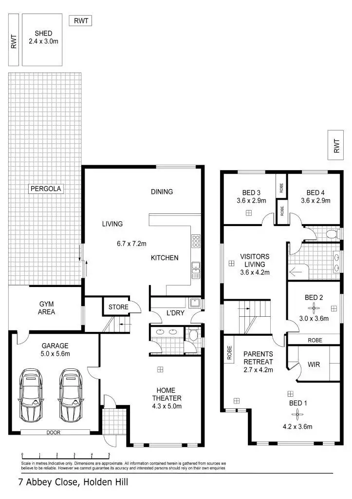 Floorplan of Homely house listing, 7 Abbey Cl, Holden Hill SA