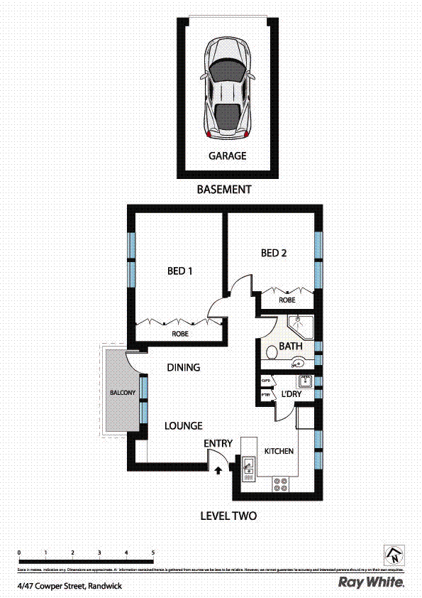 Floorplan of Homely apartment listing, 4/47 Cowper St, Randwick NSW