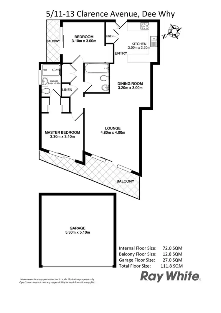 Floorplan of Homely apartment listing, 5/11-13 Clarence Ave, Dee Why NSW