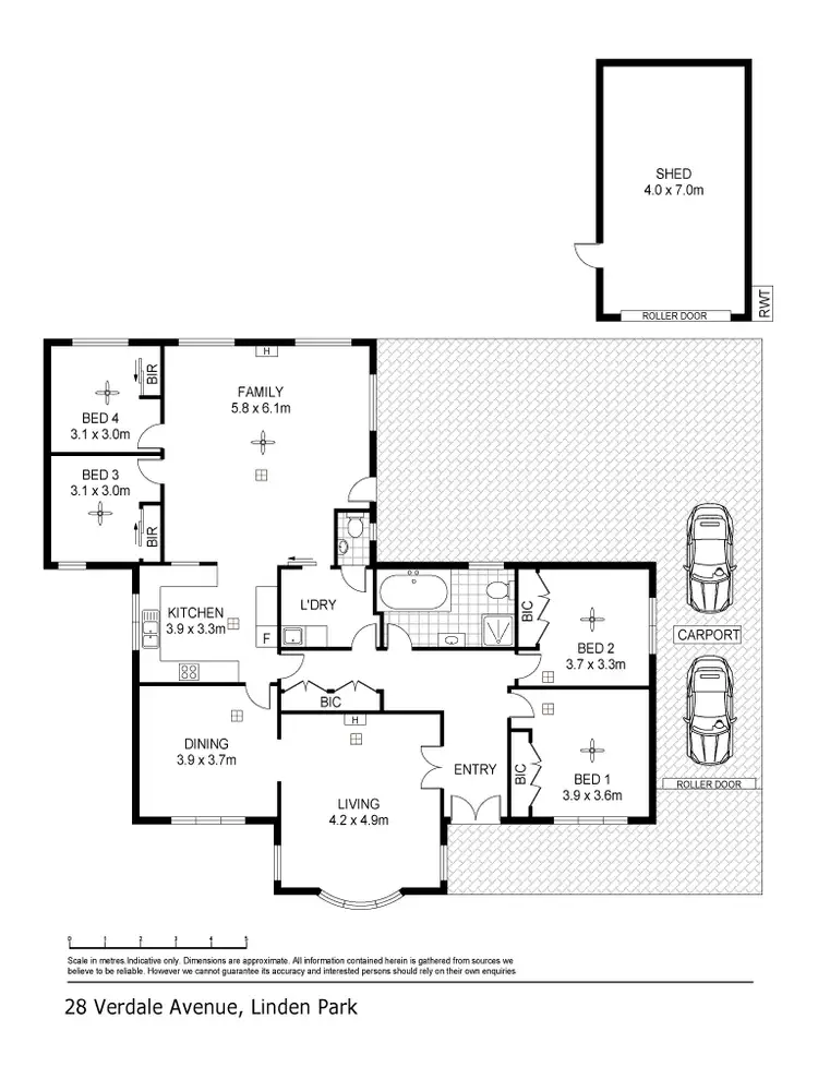 Floorplan of Homely house listing, 28 Verdale Ave, Linden Park SA