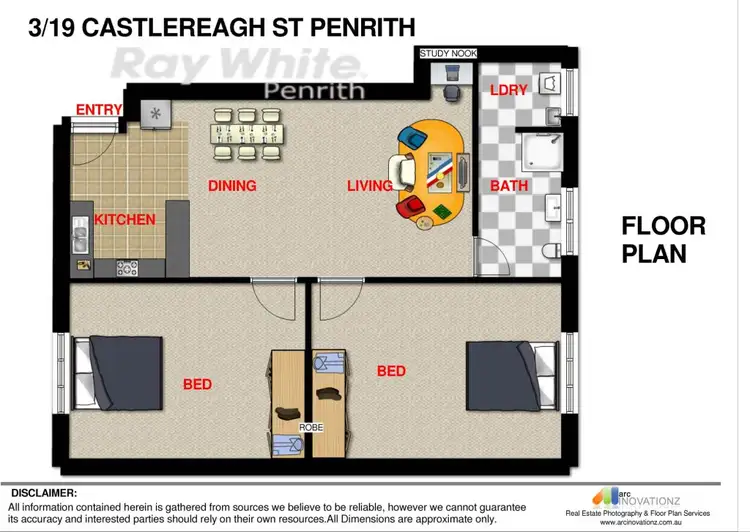 Floorplan of Homely unit listing, 3/19 Castlereagh St, Penrith NSW