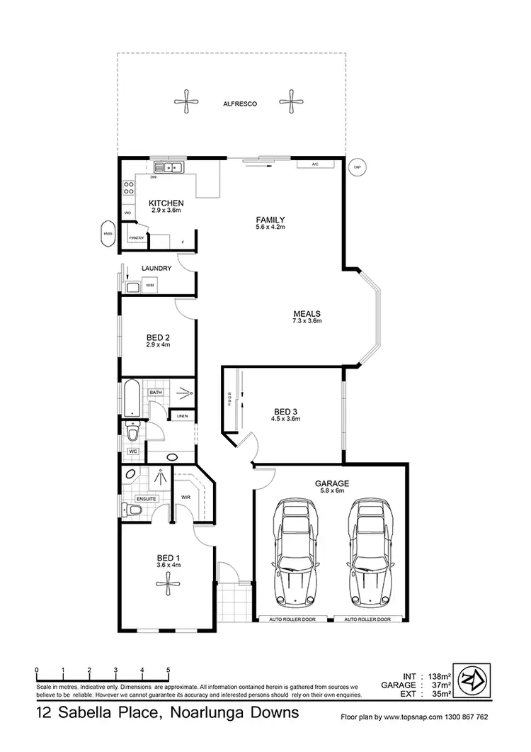 Floorplan of Homely house listing, 12 Sabella Pl, Noarlunga Downs SA