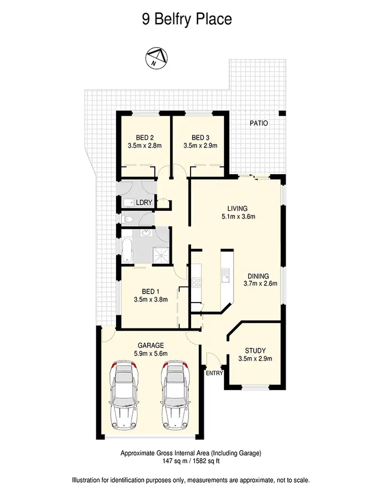 Floorplan of Homely house listing, 9 Belfry Pl, Oxley QLD