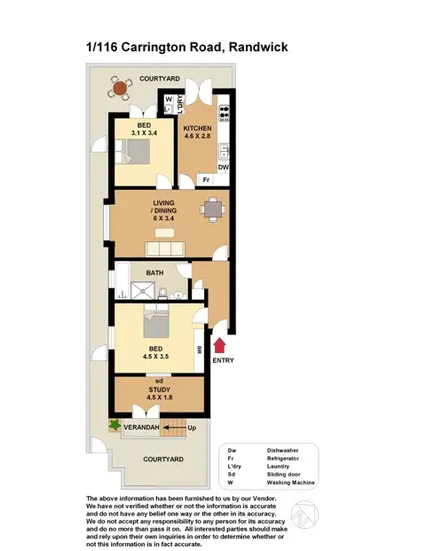 Floorplan of Homely unit listing, 1/116 Carrington Rd, Randwick NSW