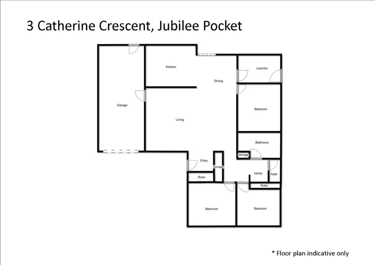 Floorplan of Homely house listing, 3 Catherine Cres, Jubilee Pocket QLD