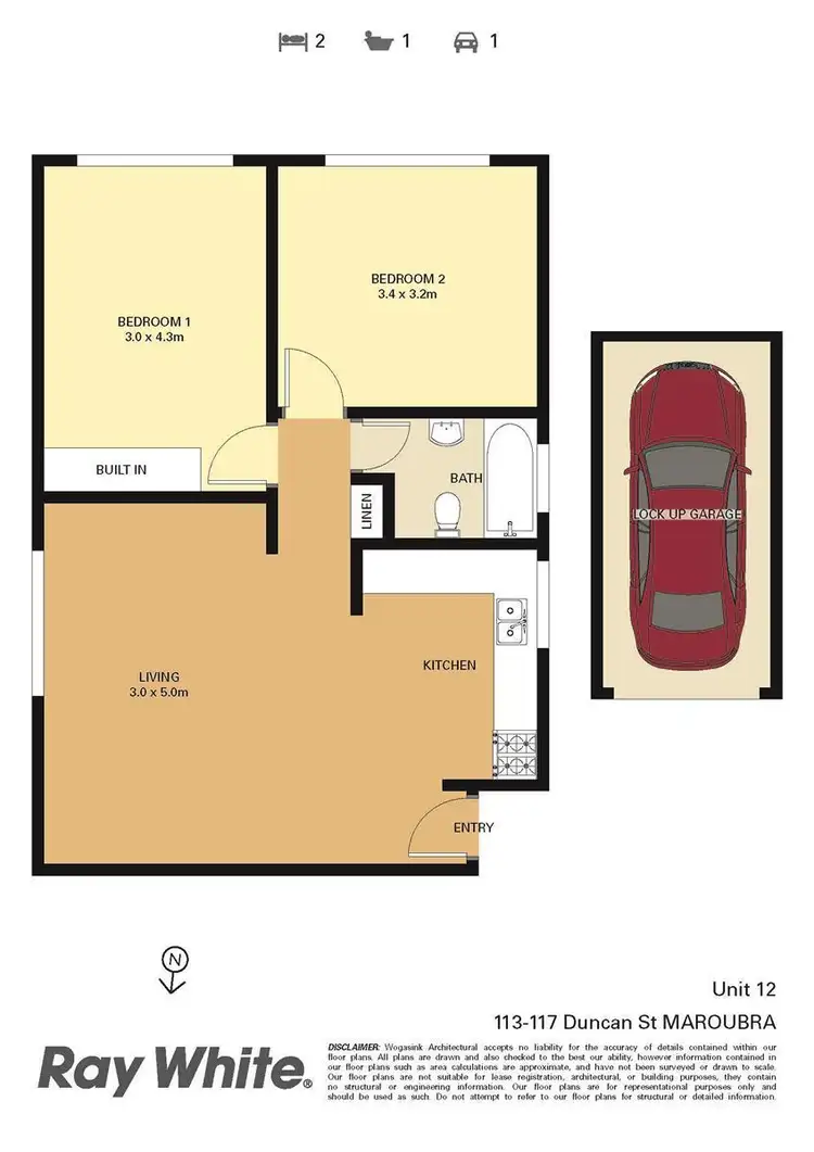 Floorplan of Homely apartment listing, 12/113-117 Duncan St, Maroubra NSW