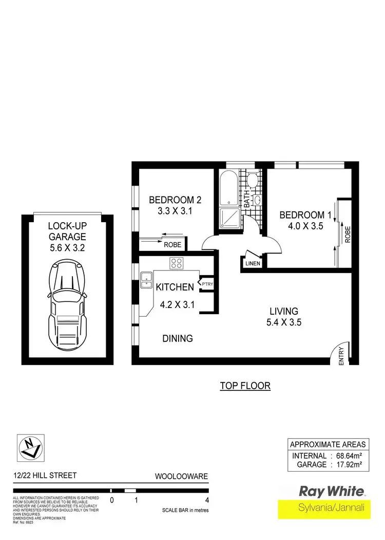 Floorplan of Homely unit listing, 12/22 Hill St, Woolooware NSW