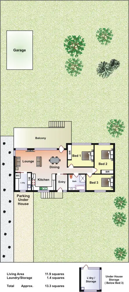 Floorplan of Homely house listing, 4 Hillman Ave, McCrae VIC