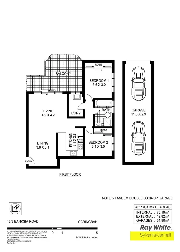 Floorplan of Homely unit listing, 13/3-5 Banksia Rd, Caringbah NSW
