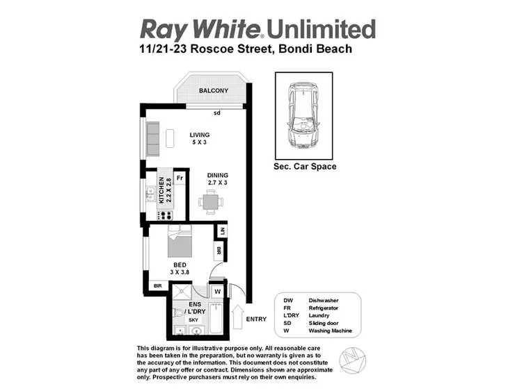 Floorplan of Homely apartment listing, 11/21-23 Roscoe St, Bondi Beach NSW