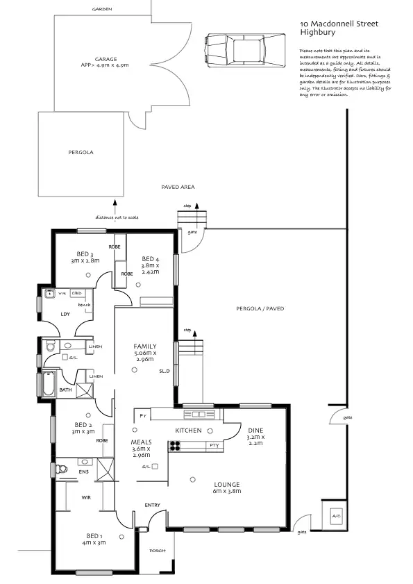 Floorplan of Homely house listing, 10 Macdonell St, Highbury SA