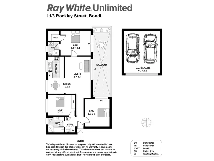 Floorplan of Homely apartment listing, 11/3 Rockley St, Bondi NSW