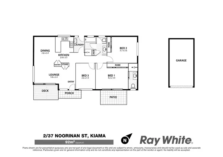 Floorplan of Homely townhouse listing, 2/37 Noorinan St, Kiama NSW