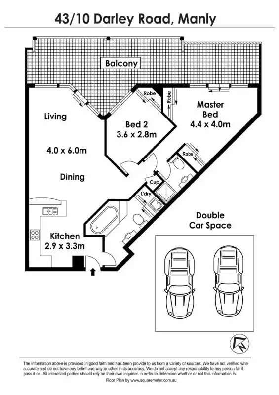 Floorplan of Homely apartment listing, 43/10 Darley Rd, Manly NSW