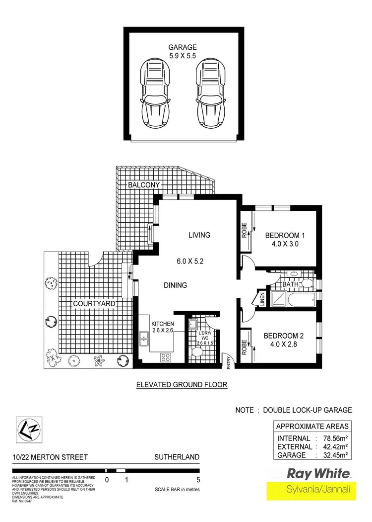 Floorplan of Homely unit listing, 10/22 Merton St, Sutherland NSW